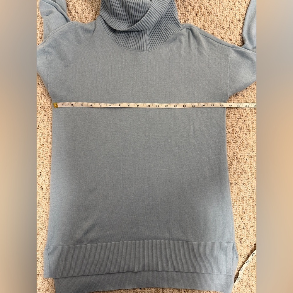 LOFT Light Powdered Blue Cowl Neck Sweater size M - Picture 5 of 5
